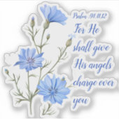 Sticker Psalm 91  He Shall Give His Angels Inspirational (Devant)