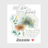 Sticker Psaume 136 Son Amour Endure Pour Toute Écriture (Feuille)