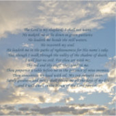 Sticker Psaume 23 Belle Bible Verse Christian Blue Sky (Devant)