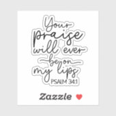 Sticker Psaume 34:1 (Feuille)