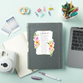 Sticker Psaume 91 Cadre géométrique Floral (Couverture iPad)