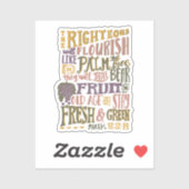 Sticker Psaume pour la vieillesse Vintage main lettres (Feuille)