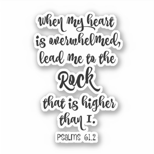 Sticker Psaumes Bible Verse (Devant)