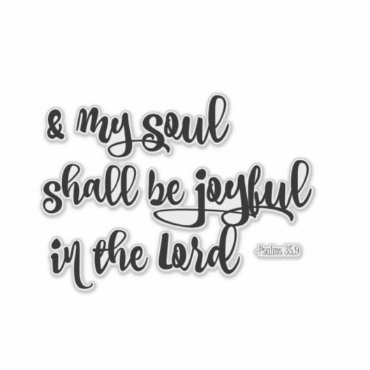 Sticker Psaumes Joyeuse Bible Verse (Devant)