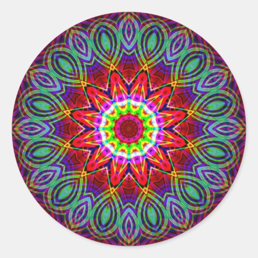 Sticker Psychedelic Mandala #2 (Devant)