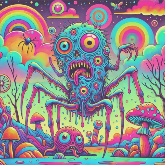 Sticker Psycho Rainbow Creep (Devant)