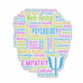 Sticker PSYCHOLOGIE Word Cloud (Devant)