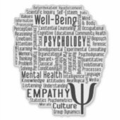 Sticker PSYCHOLOGIE Word Cloud (Devant)