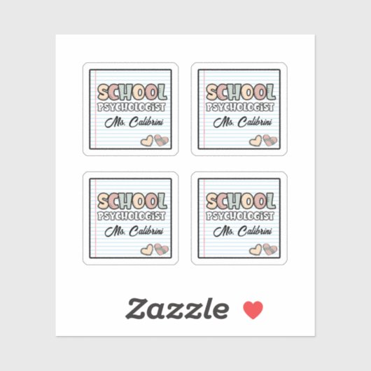 Sticker Psychologue de l'école de papier Carnet mignon (Feuille)