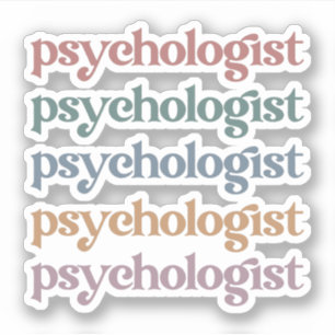 Sticker Psychologue Rétro Psychologie Étudiant Diplôme