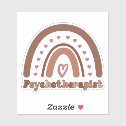 Sticker Psychothérapeute Boho Rainbow (Feuille)