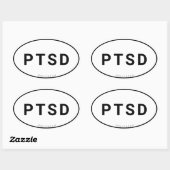 Sticker PTSD Oval (Feuille)