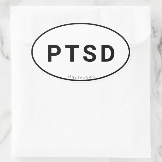 Sticker PTSD Oval (Sac)