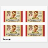 Sticker Publicité Vintage Pommes Red Head Apple (Feuille)