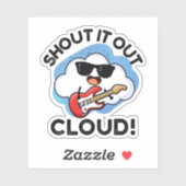 Sticker Publier Le Nuage Drôle Musique Pun (Feuille)