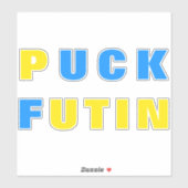 Sticker Puck Futin drapeau ukrainien soutien Ukrai (Feuille)
