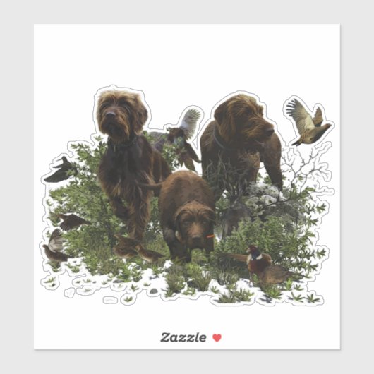 Sticker Pudelpointer (Feuille)