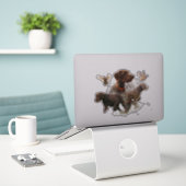 Sticker Pudelpointers, Chasse chasser chaudière faisan (Ordinateur portable sur le bureau)