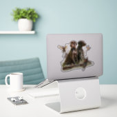 Sticker Pudelpointers, Chasse faisan (Ordinateur portable sur le bureau)