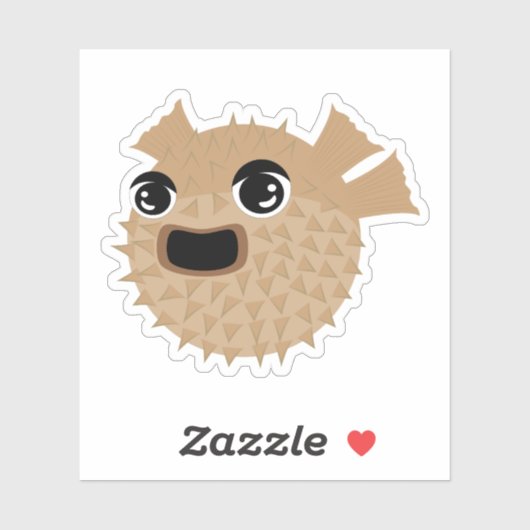 Sticker Puffer Fish (Feuille)