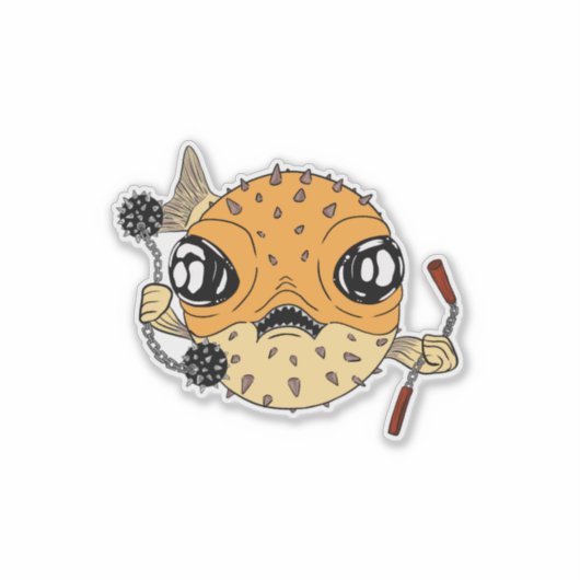 Sticker Pufferfish (Devant)