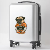 Sticker Pug incroyablement cool - Design de chien drôle de (Sur valise)