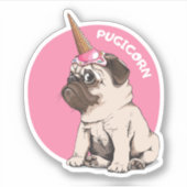 Sticker Pugicorn (Devant)