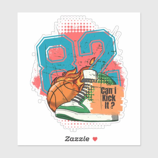 Sticker Puis-je le frapper ? (Feuille)