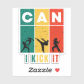 Sticker Puis-je le lancer Retro (Feuille)