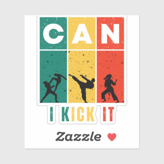 Sticker Puis-je le lancer Retro (Feuille)