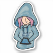 Sticker Puissance du piratage (Devant)