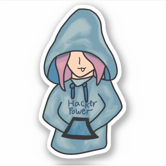 Sticker Puissance du piratage (Devant)