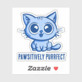 Sticker Puissant, Beau Manga Kitten (Feuille)