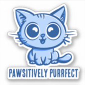 Sticker Puissant, Beau Manga Kitten (Devant)