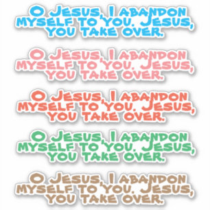 Sticker Puissante prière d'abandon Jésus Vinyl Contour