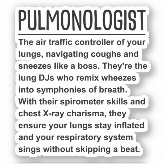 Sticker Pulmonologue (Devant)