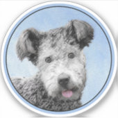 Sticker Pumi Peinture - Cute Original Chien Art (Devant)