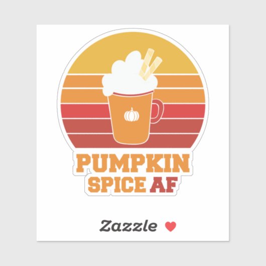 Sticker Pumpkin Spice AF (Feuille)
