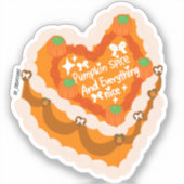 Sticker Pumpkin Spice And Everything Nice Heart Cake  (Recto)