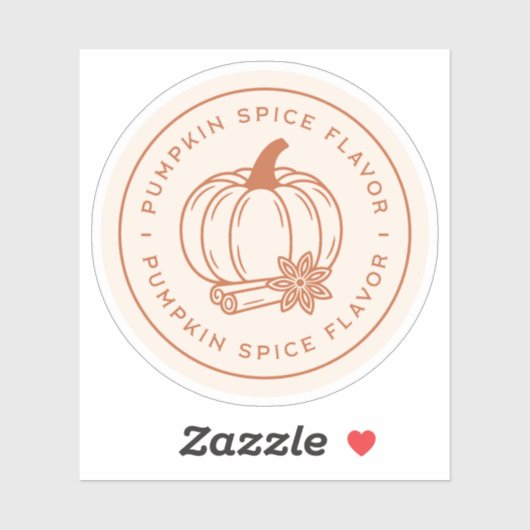 Sticker Pumpkin spice flavor homemade aesthetic (Feuille)