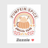 Sticker Pumpkin Spice Social Club – Cute Fall PSL  (Feuille)