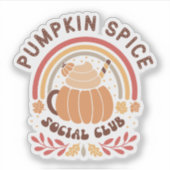Sticker Pumpkin Spice Social Club – Cute Fall PSL  (Devant)