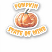 Sticker Pumpkin State of Mind - Halloween Oversized T-Shir (Devant)