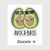Sticker Pun Avoca-bros amusant Avocado (Feuille)