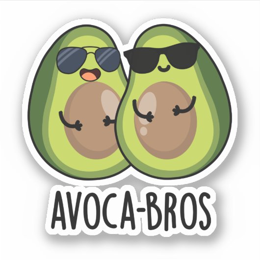 Sticker Pun Avoca-bros amusant Avocado (Devant)