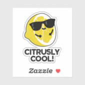 Sticker Pun Citrus Drôle Cool (Feuille)