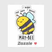 Sticker Pun d'abeille à l'insecte drôle d'abeille (Feuille)