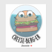 Sticker Pun de cheeseburger amusant Ice-berg (Feuille)