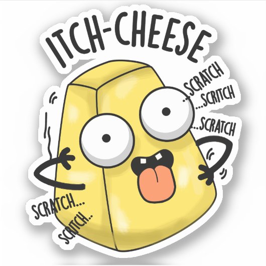 Sticker Pun de fromage à la broche (Devant)