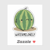 Sticker Pun de fruits de pastèque amusant (Feuille)